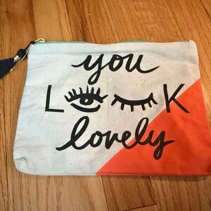 Paper Source Lovely Colorblock Pouch with Black Tassel